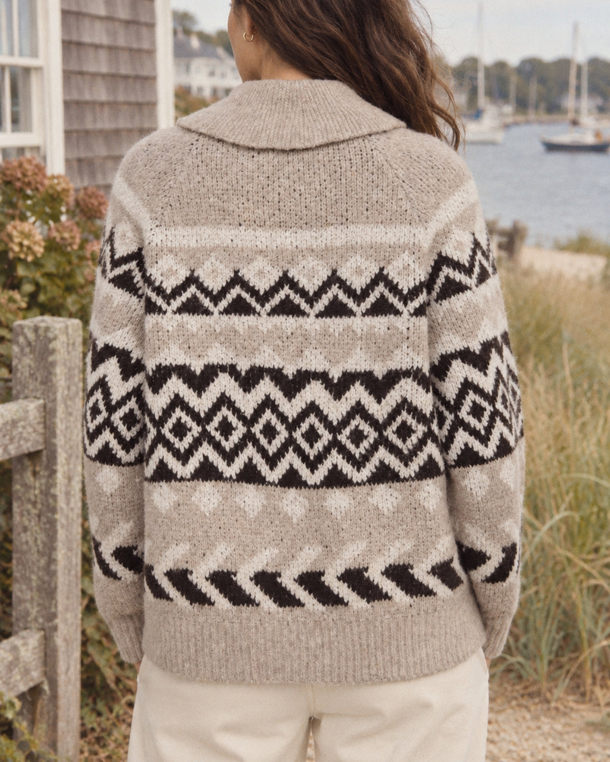 Cape Cod Zip-Up Knit Cardigan
