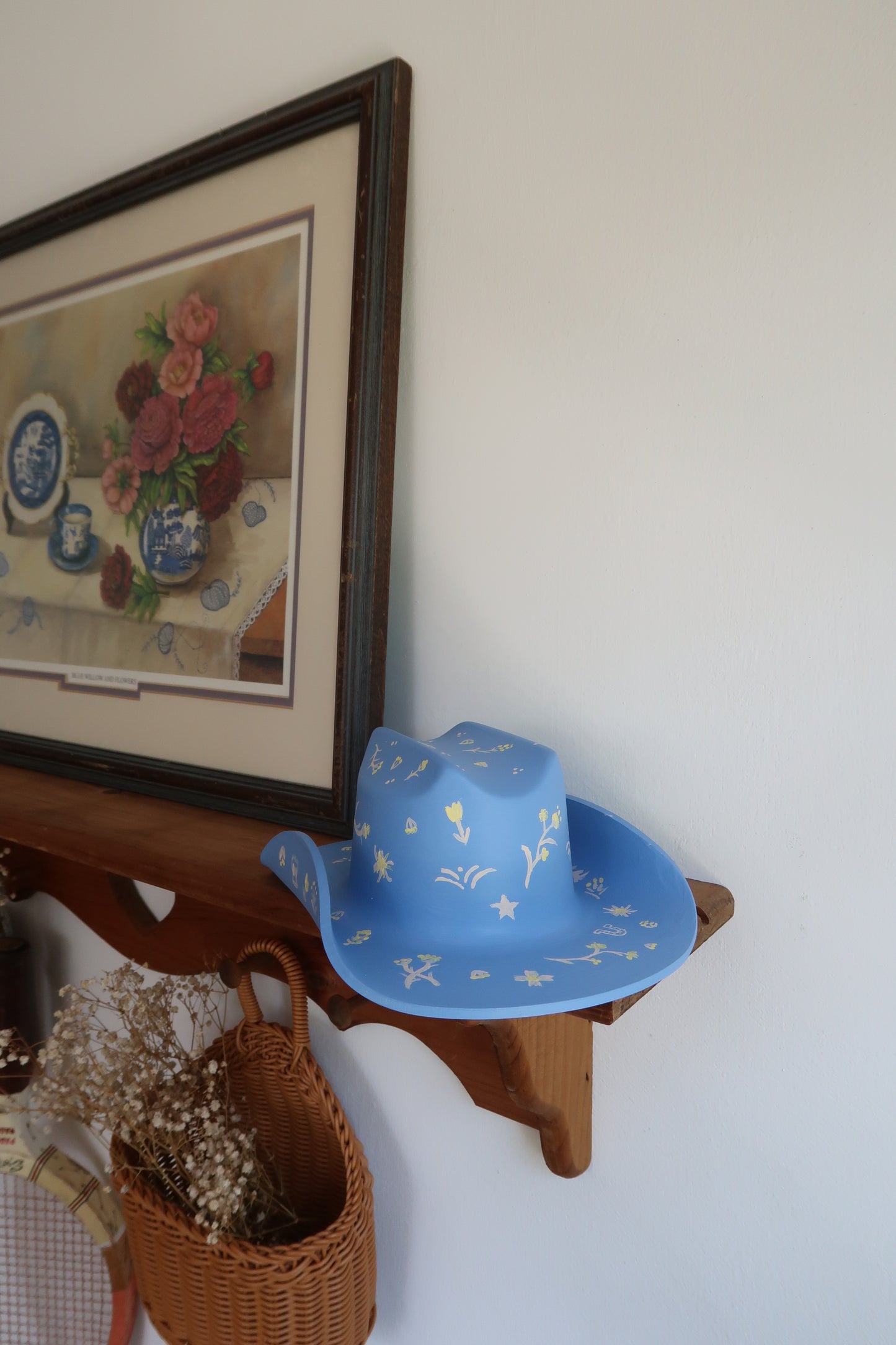 Blue Painted Cowboy Hat