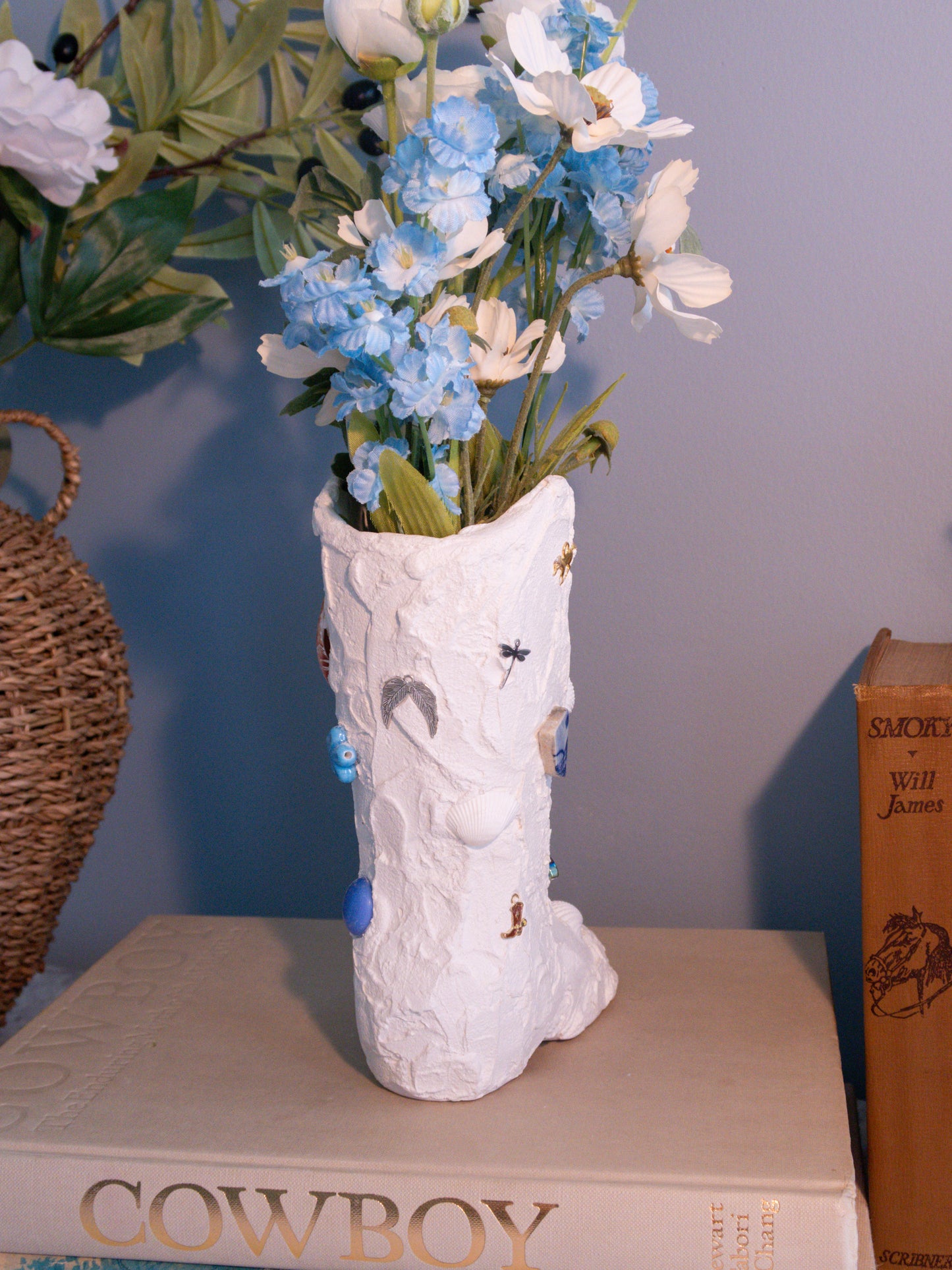 Beach Cowgirl Boot Vase