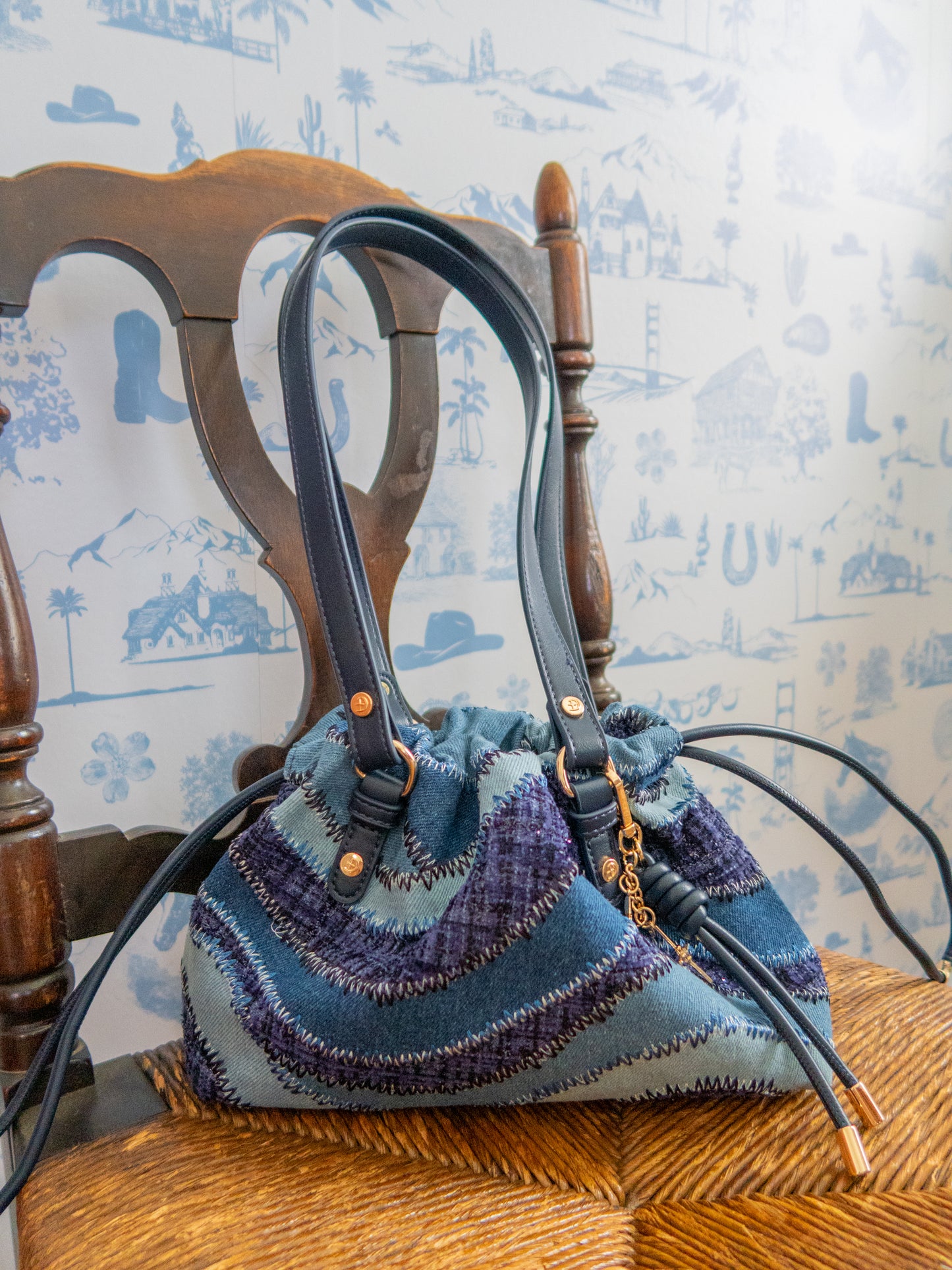 Denim Bucket Bag