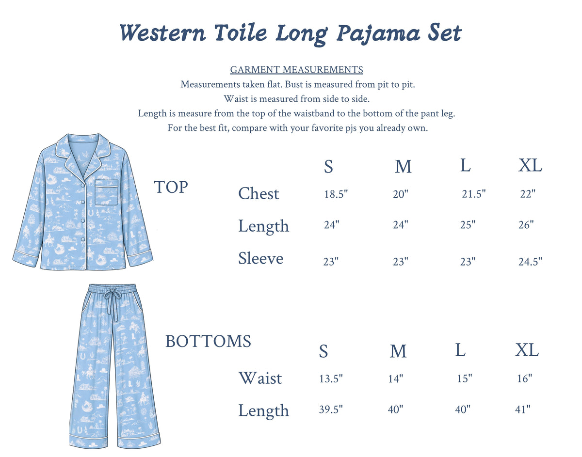 Western Toile Long Pajama Set