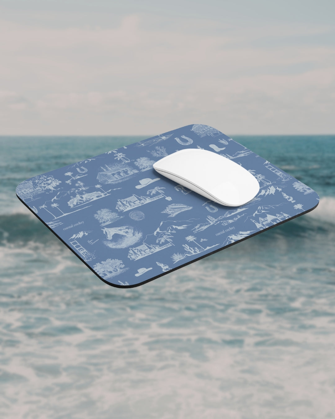 Mouse Pad - Navy Coastal Cowboy® Toile