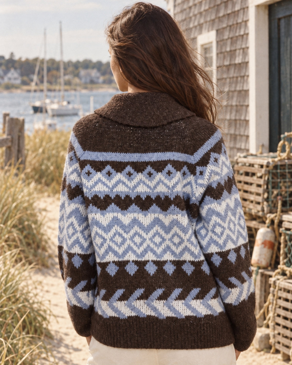 Cape Cod Zip-Up Knit Cardigan