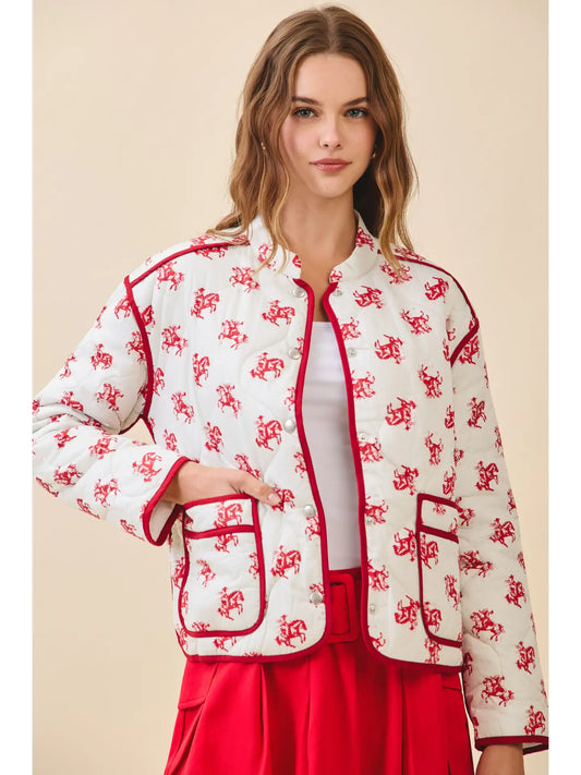 Quilted Red Rodeo Jacket