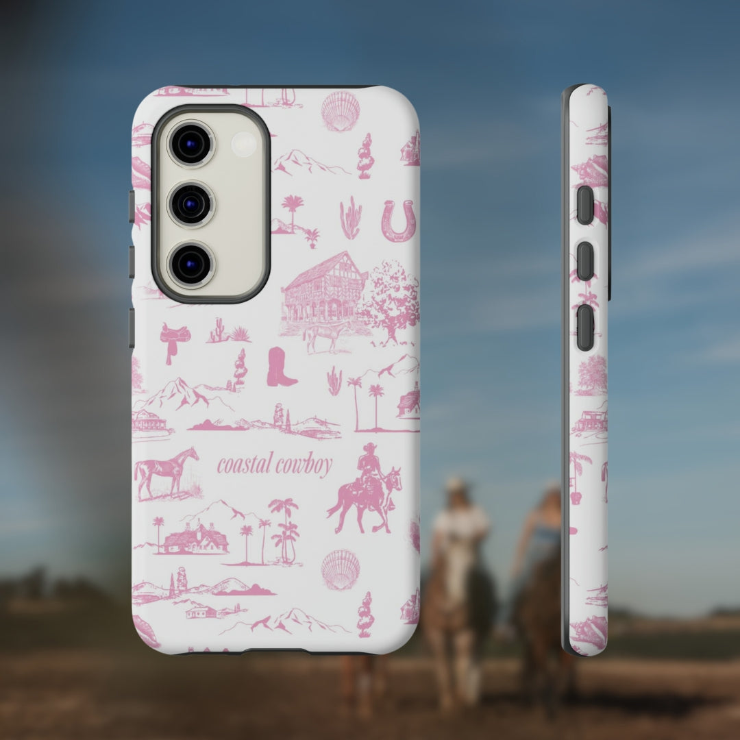 Blush Toile Phone Case Coastal Cowboy Blush Toile Phone Case Coastal Cowboy