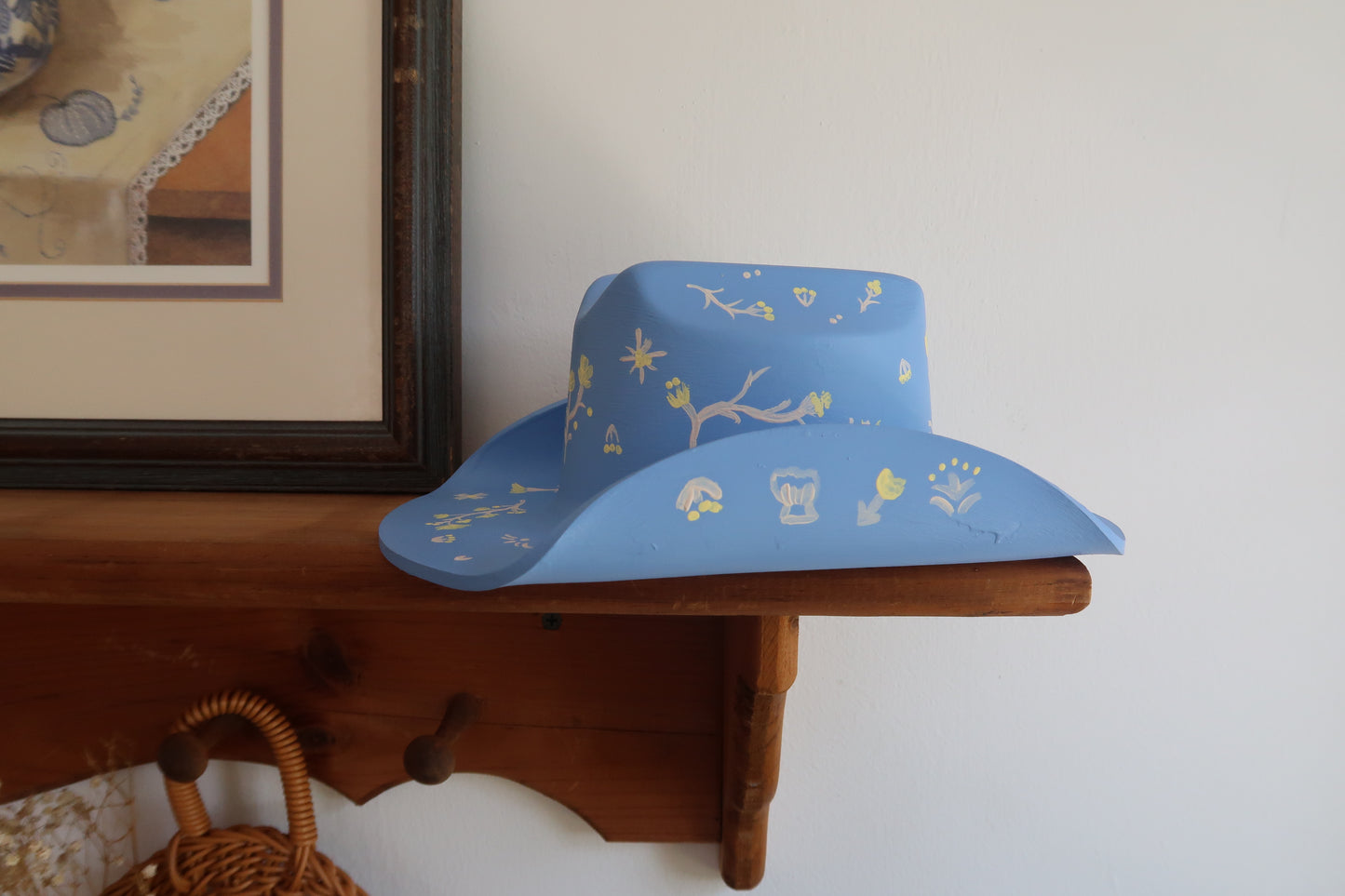 Blue Painted Cowboy Hat