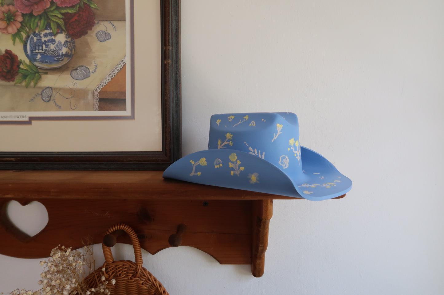Blue Painted Cowboy Hat