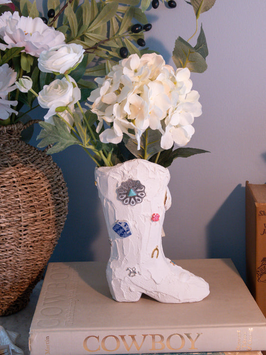 Coastal Cowgirl Boot Vase