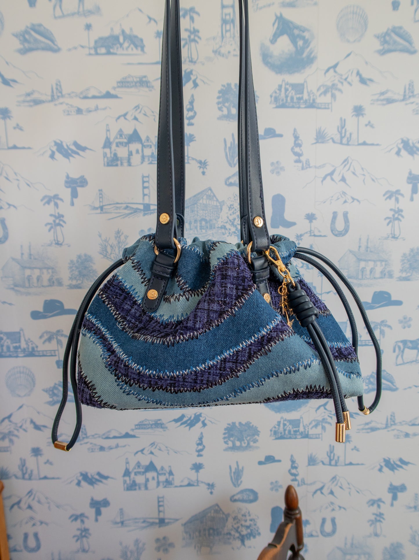 Denim Bucket Bag
