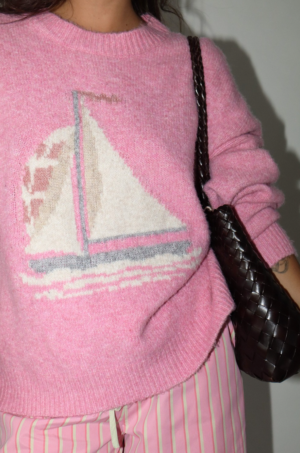 French Pink Sailing Sweater