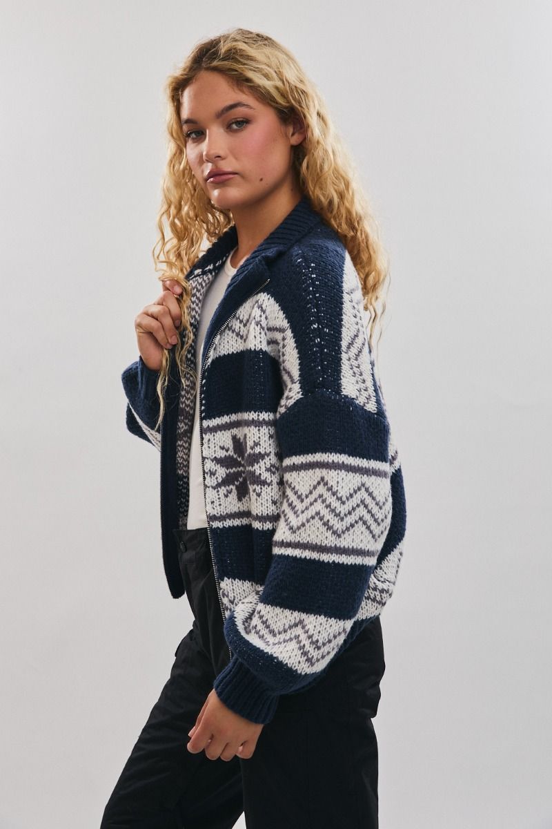 Fair Isle Zip Sweater