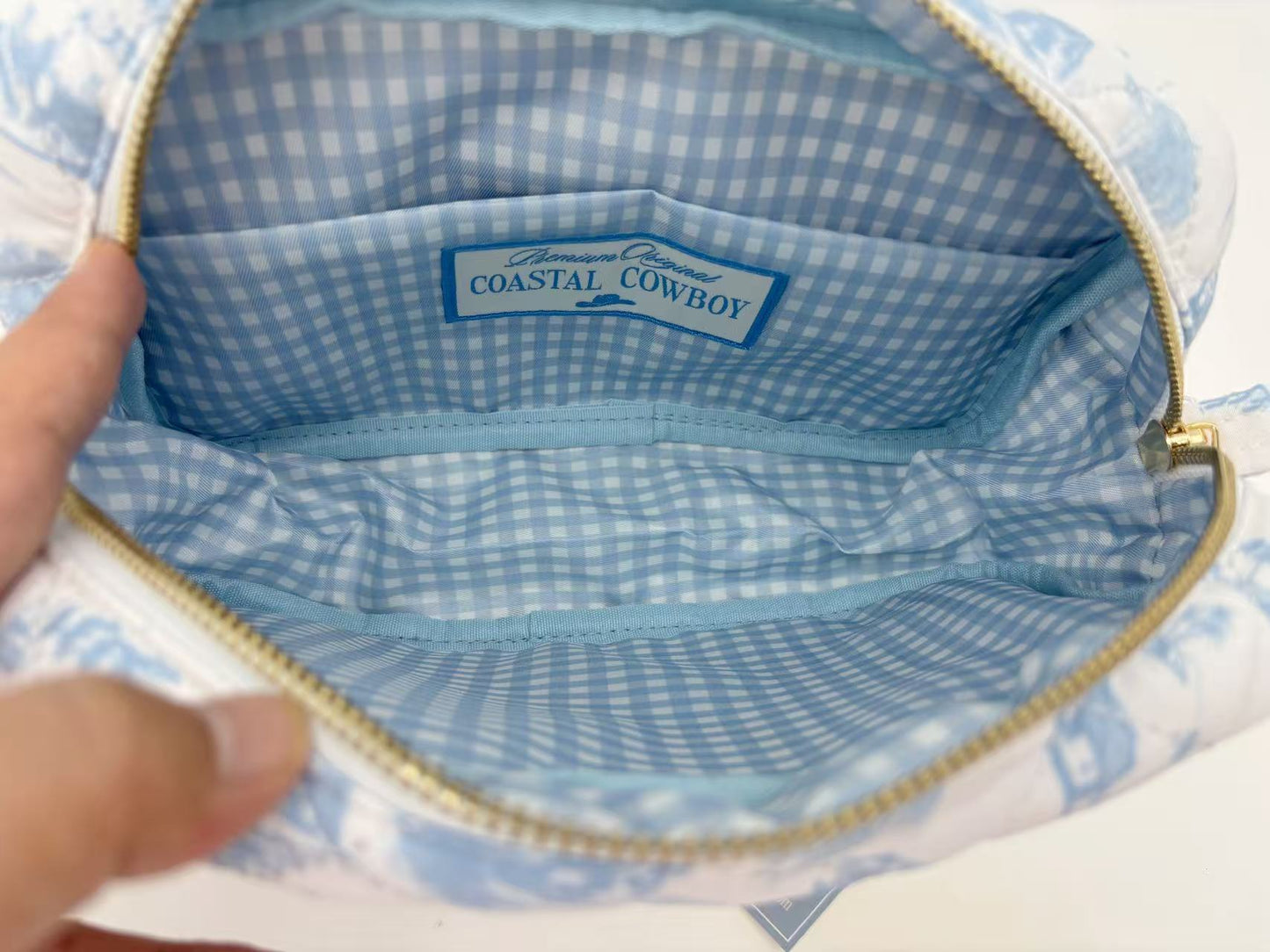 *NEW* Coastal Cowboy® Toile Makeup Bag